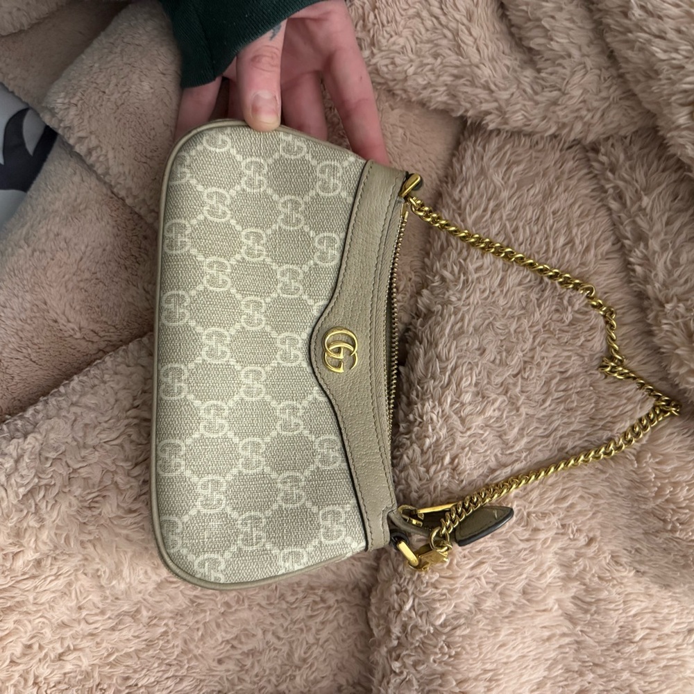 Gucci Beige Mini Bag with Gold Chain